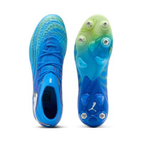 PUMA Future 9 Ultimate IJzeren-Nop Voetbalschoenen (SG) Blauw Luminous Blue Lime