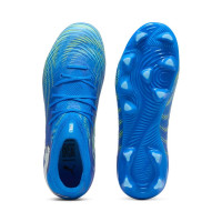 PUMA Future 9 Pro Grass/Artificial Grass Football Boots (MG) Kids Blue Luminous Blue Lime