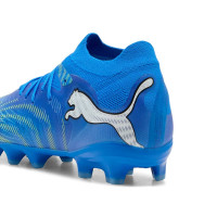 PUMA Future 9 Pro Grass/Artificial Grass Football Boots (MG) Kids Blue Luminous Blue Lime