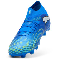 PUMA Future 9 Pro Grass/Artificial Grass Football Boots (MG) Kids Blue Luminous Blue Lime