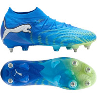 PUMA Future 9 Ultimate IJzeren-Nop Voetbalschoenen (SG) Blauw Luminous Blue Lime