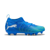 PUMA Future 9 Match Grass/Artificial Grass Football Boots (MG) Kids Blue Luminous Blue Lime