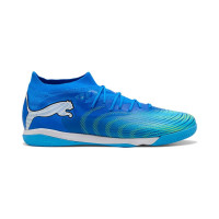 PUMA Future 9 Match Zaalvoetbalschoenen (IN) Blauw Luminous Blue Lime