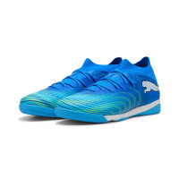 PUMA Future 9 Match Zaalvoetbalschoenen (IN) Blauw Luminous Blue Lime