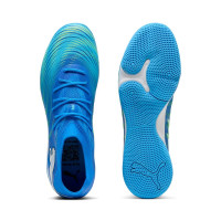 PUMA Future 9 Match Zaalvoetbalschoenen (IN) Blauw Luminous Blue Lime