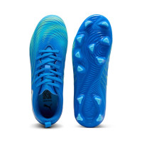 PUMA Future 9 Play Gras / Kunstgras Voetbalschoenen (MG) Kids Blauw Luminous Blue Lime