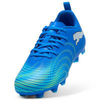 PUMA Future 9 Play Gras / Kunstgras Voetbalschoenen (MG) Kids Blauw Luminous Blue Lime