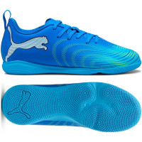 PUMA Future 9 Play Zaalvoetbalschoenen (IN) Kids Blauw Luminous Blue Lime