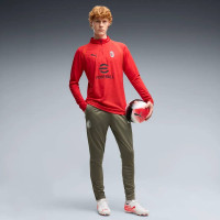 PUMA AC Milan Trainingsbroek 2026-2027 Donkergroen Rood Wit