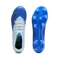 PUMA Ultra Nitro 7 Match Grass/Artificial Grass Football Boots (MG) Light Blue Blue Lime