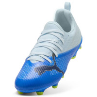 PUMA Ultra 7 Match Grass/Artificial Grass Football Boots (MG) Kids Light Blue Blue Lime