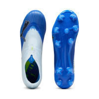 PUMA Ultra Nitro 7 Match Veterloze Gras / Kunstgras Voetbalschoenen (MG) Lichtblauw Blauw Lime