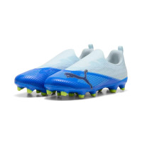 PUMA Ultra 7 Match Veterloze Gras / Kunstgras Voetbalschoenen (MG) Kids Lichtblauw Blauw Lime