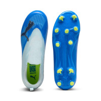 PUMA Ultra 7 Match Veterloze Gras / Kunstgras Voetbalschoenen (MG) Kids Lichtblauw Blauw Lime