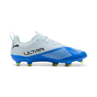 PUMA Ultra 7 Play Grass/Artificial Grass Football Boots (MG) Kids Light Blue Blue Lime
