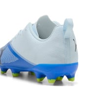 PUMA Ultra 7 Play Grass/Artificial Grass Football Boots (MG) Kids Light Blue Blue Lime
