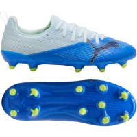 PUMA Ultra 7 Match Grass/Artificial Grass Football Boots (MG) Kids Light Blue Blue Lime