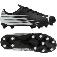 PUMA Attacanto II Gras / Kunstgras Voetbalschoenen (MG) Kids Zwart Wit