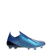 adidas X 19+ Gras Voetbalschoenen (FG) Blauw Wit Zwart
