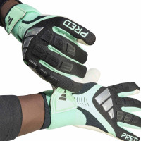 adidas Predator Pro Strap Goalkeeper Gloves Black Mint Green Silver