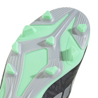 adidas Predator Club Gras / Kunstgras Voetbalschoenen (MG) Kids Zwart Zilver Mintgroen
