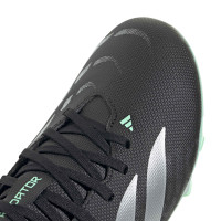 adidas Predator Club Gras / Kunstgras Voetbalschoenen (MG) Kids Zwart Zilver Mintgroen