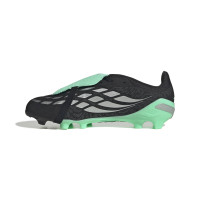adidas Predator Elite FT Gras Voetbalschoenen (FG) Kids Zwart Zilver Mintgroen