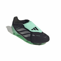adidas Predator Elite FT Gras Voetbalschoenen (FG) Kids Zwart Zilver Mintgroen