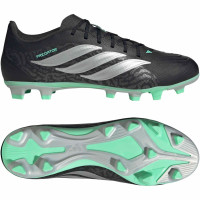 adidas Predator Club Grass/Artificial Grass Football Boots (MG) Black Silver Mint Green