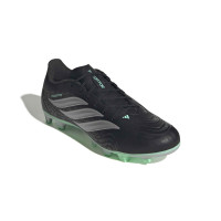 adidas Predator Club Grass/Artificial Grass Football Boots (MG) Black Silver Mint Green