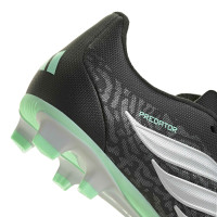 adidas Predator Club Grass/Artificial Grass Football Boots (MG) Black Silver Mint Green