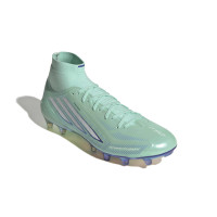 adidas F50 Sparkfusion Elite Mid Gras / Kunstgras Voetbalschoenen (MG) Dames Mintgroen Wit Blauw