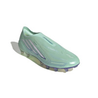 adidas F50 Sparkfusion Elite Veterloze Gras / Kunstgras Voetbalschoenen (MG) Dames Mintgroen Wit Blauw
