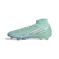 adidas F50 Sparkfusion Pro Mid Grass/Artificial Grass Football Boots (MG) Women's Mint Green White Blue