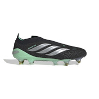 adidas Predator Elite Veterloze IJzeren-Nop Voetbalschoenen (SG) Zwart Zilver Mintgroen