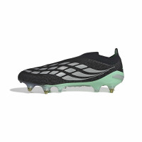 adidas Predator Elite Veterloze IJzeren-Nop Voetbalschoenen (SG) Zwart Zilver Mintgroen