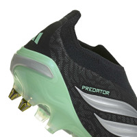 adidas Predator Elite Veterloze IJzeren-Nop Voetbalschoenen (SG) Zwart Zilver Mintgroen