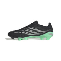 adidas Predator League Gras Voetbalschoenen (FG) Zwart Zilver Mintgroen