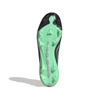adidas Predator League Gras Voetbalschoenen (FG) Zwart Zilver Mintgroen