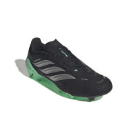 adidas Predator League Gras Voetbalschoenen (FG) Zwart Zilver Mintgroen