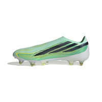 adidas F50 Hyperfast Elite Veterloze IJzeren-Nop Voetbalschoenen (SG) Mintgroen Zwart Wit