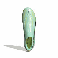 adidas F50 Hyperfast Elite Veterloze IJzeren-Nop Voetbalschoenen (SG) Mintgroen Zwart Wit