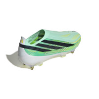 adidas F50 Hyperfast Elite Veterloze IJzeren-Nop Voetbalschoenen (SG) Mintgroen Zwart Wit