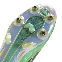 adidas F50 Hyperfast Elite Veterloze IJzeren-Nop Voetbalschoenen (SG) Mintgroen Zwart Wit