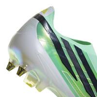 adidas F50 Hyperfast Elite Veterloze IJzeren-Nop Voetbalschoenen (SG) Mintgroen Zwart Wit