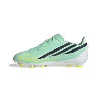 adidas F50 Hyperfast League Gras Voetbalschoenen (FG) Kids Mintgroen Zwart Wit