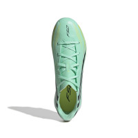 adidas F50 Hyperfast League Gras Voetbalschoenen (FG) Kids Mintgroen Zwart Wit