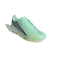 adidas F50 Hyperfast League Gras Voetbalschoenen (FG) Kids Mintgroen Zwart Wit
