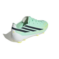 adidas F50 Hyperfast League Gras Voetbalschoenen (FG) Kids Mintgroen Zwart Wit