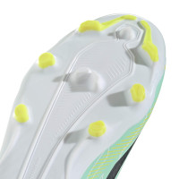 adidas F50 Hyperfast League Gras Voetbalschoenen (FG) Kids Mintgroen Zwart Wit